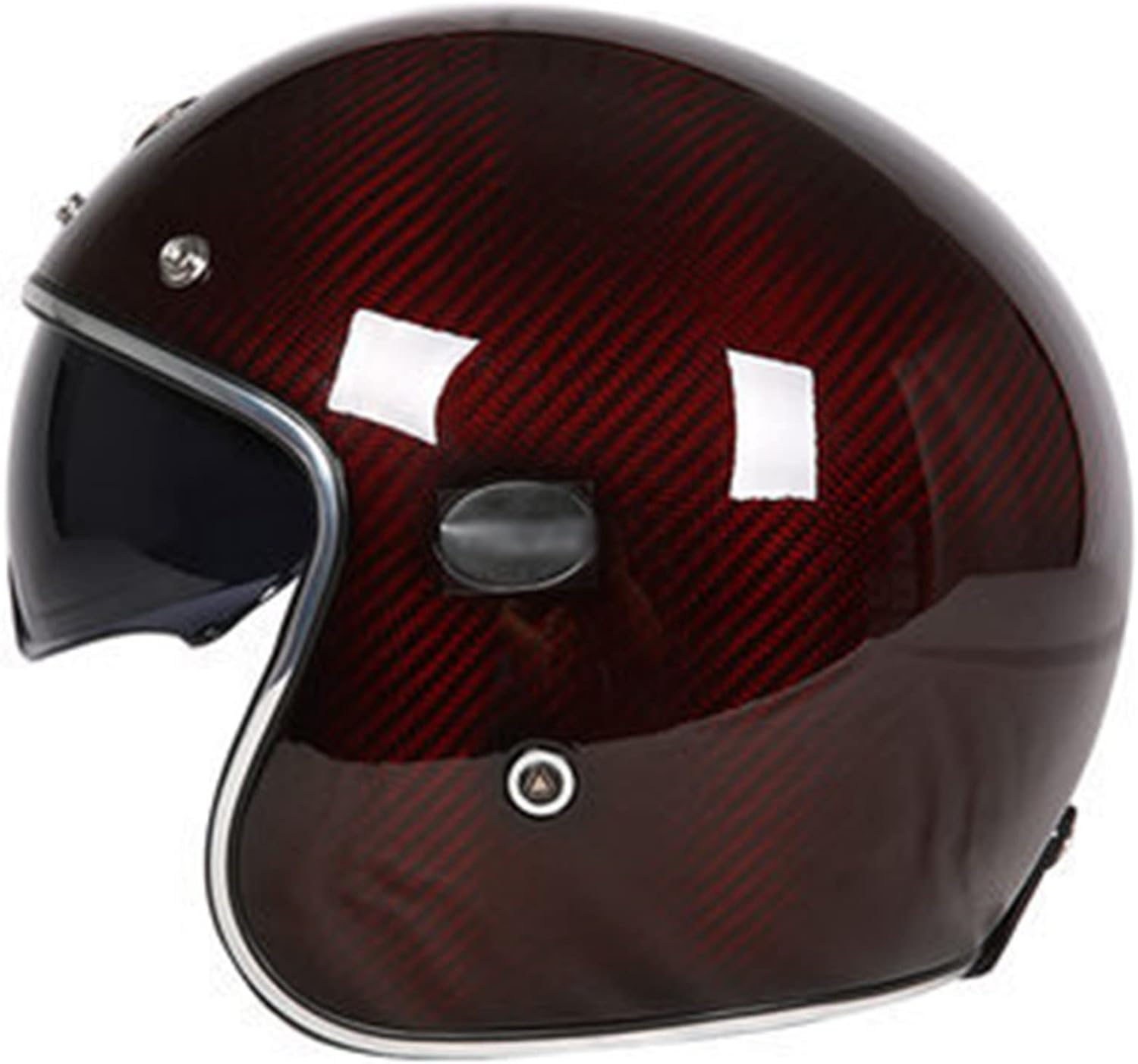 Buy 34 Carbon Fiber Helmet Light Weight Motorcycle Helmet Retro Open Face Helmet Motocross 8042