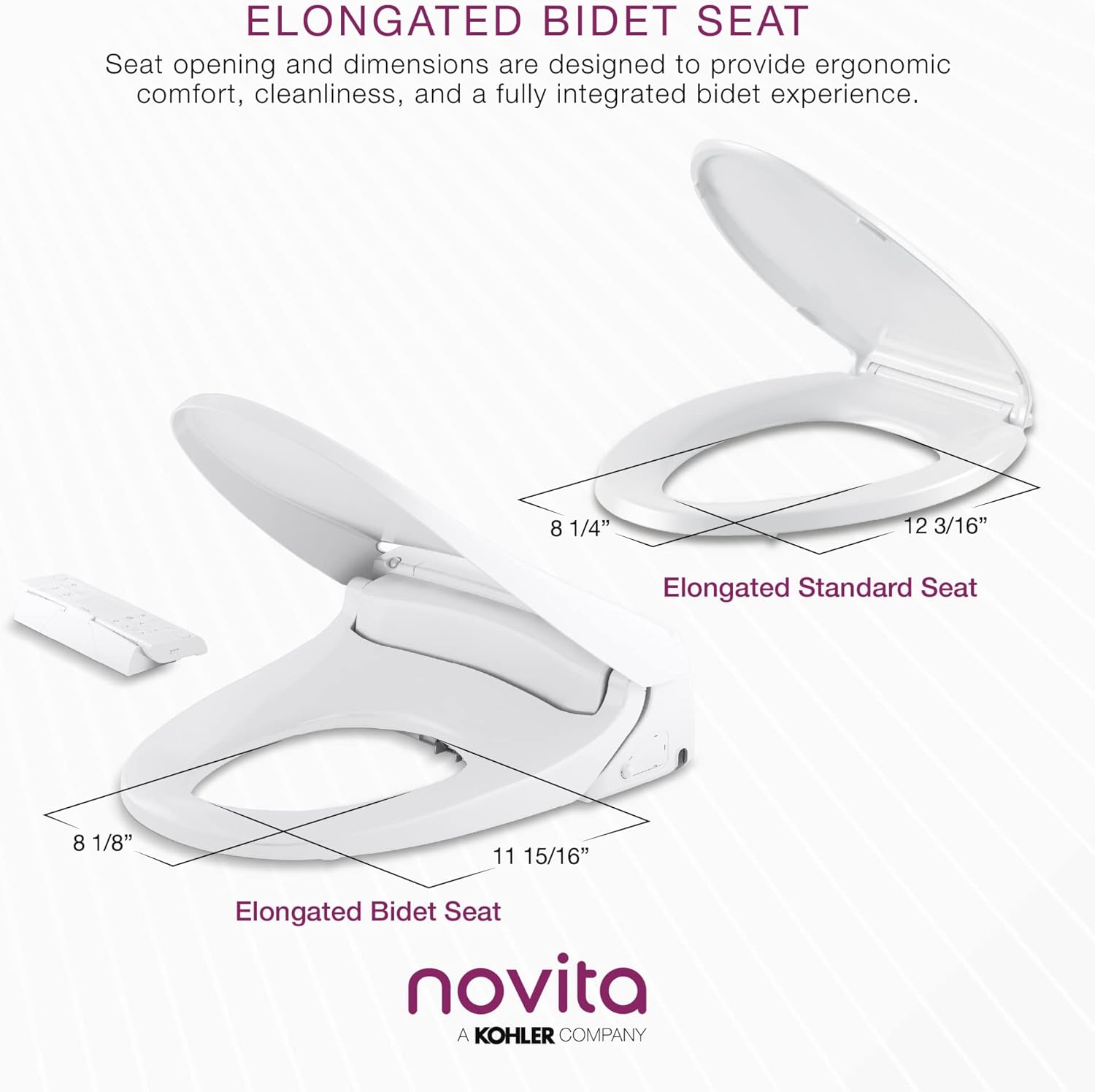 Buy Kohler Bn330N0 Novita Electric Bidet Toliet Seat, Elongated Heated