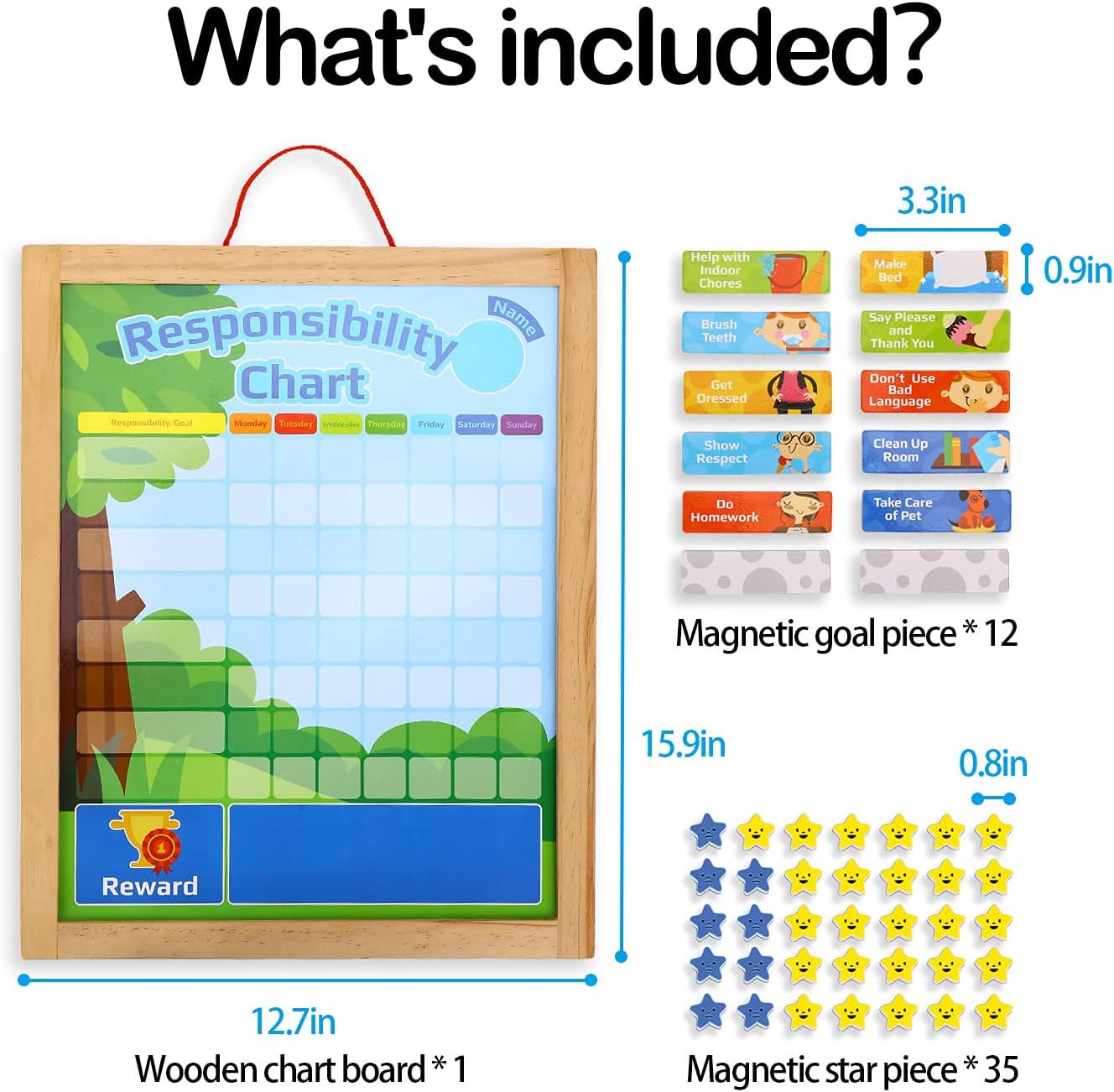 Buy Tookyland Responsibility Chart Kids Chore Chart, Magnetic Chore 